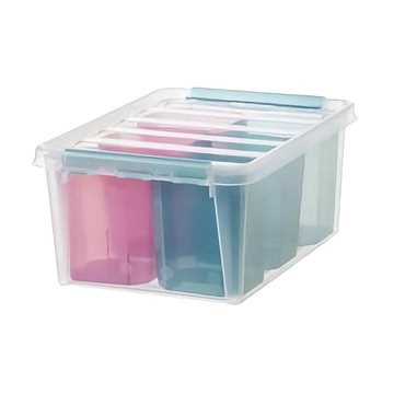 Orthex Color tárolódoboz, 14 l + 6 színes betét