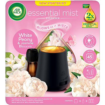 AIR WICK utántöltővel, Bazsarózsa és jázmin, 20 ml