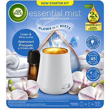 AIR WICK utántöltővel, Frissen mosott ruha és fehér orchidea, 20 ml
