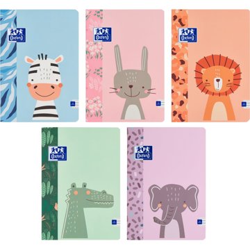 OXFORD Kids A5, dupla vonalas, 32 lapos, véletlenszerű szín (1 db)