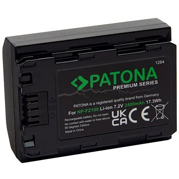 PATONA Sony NP-FZ100 kompatibilis, 2400 mAh, Li-Ion Premium