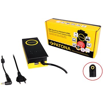 PATONA laptophoz 19 V / 4,7 A, 90 W /5,5x3 mm-es csatlakozó/ + USB kimenet - Adapter