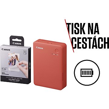 Canon SELPHY Square QX20 KIT, piros + 20 db papír