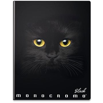PIGNA Monocromo Black A4 varrott füzet, vonalas – véletlenszerű minta