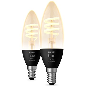 Philips Hue White Ambiance 4,6 W 550 Filament izzó E14 2 db