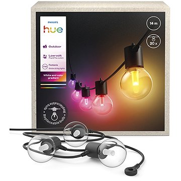 Philips Festavia Hue globe string 14 m, 20 bulb