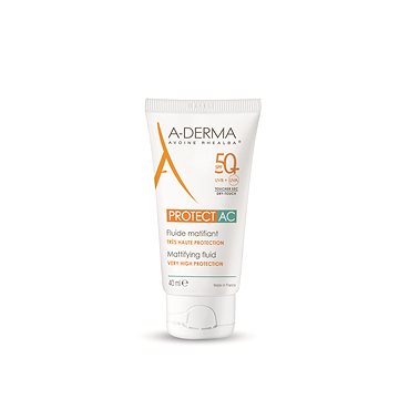 A-DERMA PROTECT AC folyadék kisimító hatással SPF50 + zsíros, pattanásokra hajlamos bőrre 40 ml