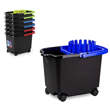 Plastic Forte vödör kerekekkel 15 l + csavarókosár