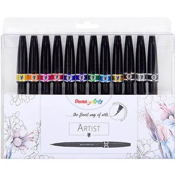 PENTEL Brush Sign Pen SESF30C-12 - 12 db szett