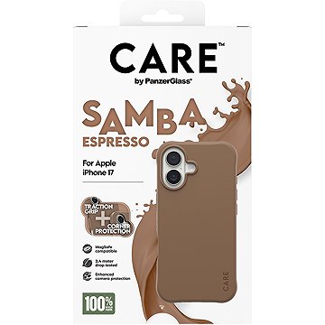 PanzerGlass CARE tok Apple iPhone 17-hez, MagSafe, Samba Espresso
