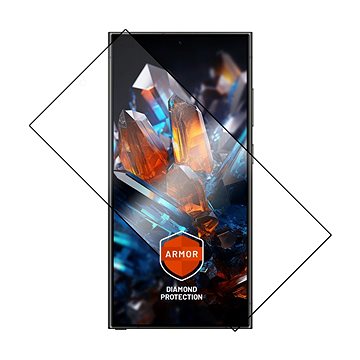 FIXED Armor Samsung Galaxy S24 Ultra üvegfólia, ujjlenyomat-olvasó támogatás, fekete