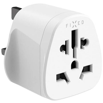 FIXED UK adapter UK US AUS töltők csatlakoztatásához brit aljzatokhoz fehér színben