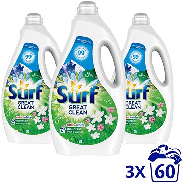Surf Mountain Fresh & Jasmine 3 × 2 l (60 mosás)