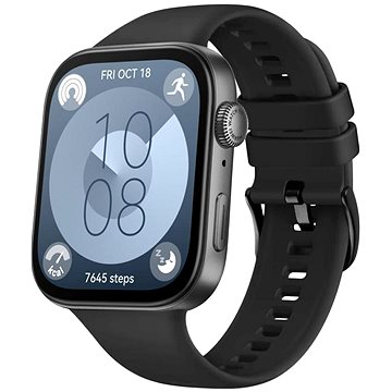 FIXED Silicone Strap Huawei Watch FIT 3 - fekete