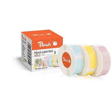 PEACH PE101 12× 40 mm, 3× 180 db, kék, sárga és rózsaszín
