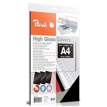 Peach PB100-17 A4 hátsó, fekete - 25 darabos kiszerelés