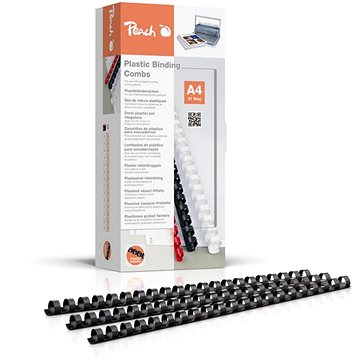 Peach PB412-02 A4 12 mm fekete - 100 db-os kiszerelés