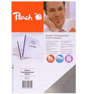 PEACH PB100-15 A4-es elülső, átlátszó - 25 darabos csomag