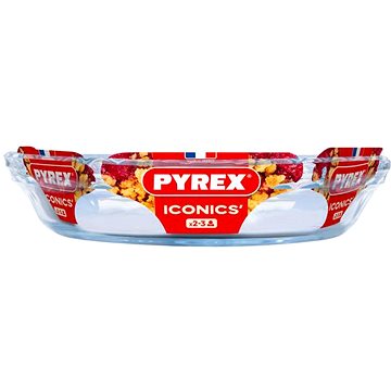 Pyrex tortaforma, üveg, 1,3 liter