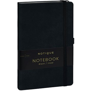 Notique Notes vonalas, 13×21 cm, fekete