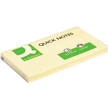 Q-CONNECT 76 x 127 mm, 100 lap, sárga