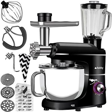 Ruhhy 16747 Konyhai robotgép húsdarálóval, 6,2 l, 2200 W, fekete