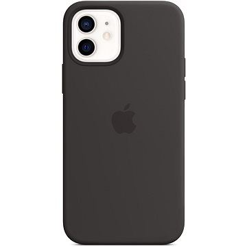 Apple iPhone 12 Mini fekete szilikon MagSafe tok - Telefon tok
