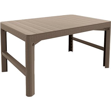 ALLIBERT LYON RATTAN kerti asztal - cappucino