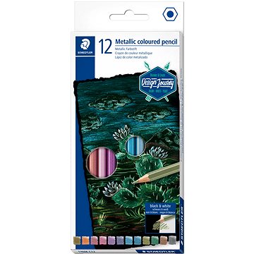 STAEDTLER Design Journey - metálszínek, 12 szín