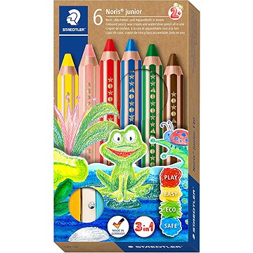 STAEDTLER Noris junior jumbo 3in1, 6 szín + hegyező