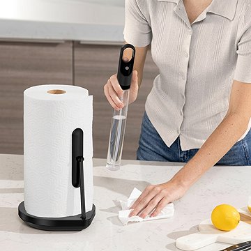 Simplehuman Papírtörlő tartó + tisztítószer pumpa, fekete