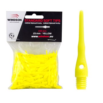 Puha tüskék Windson Soft Standard 25 mm sárga 150 db