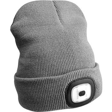 SIXTOL Télisapka, 45 lm, tölthető, USB, univerzális méret, világosszürke