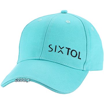 SIXTOL B-CAP 25lm sapka LED lámpával, tölthető, USB, univerzális méret, türkizkék