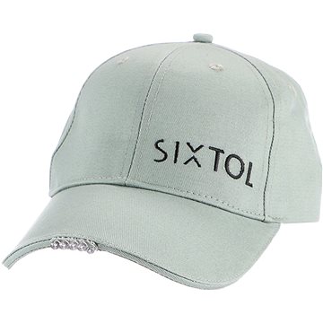 SIXTOL sapka LED lámpával B-CAP 25lm, újratölthető, USB, univerzális méret, zöld