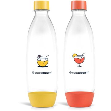 Sodastream Fuse Palack (mosogatógépben mosható), narancsszín/sárga, 2×1 l