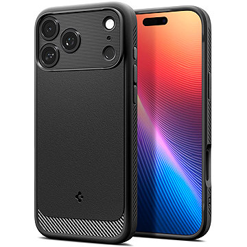Spigen Rugged Armor MagSafe Matte Black iPhone 17 Pro tok