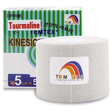 Temtex Tourmaline fehér 5 cm-es kineziológiai szalag