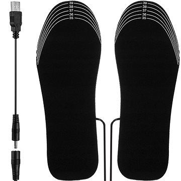 Trizand 19702 Elektromosan fűthető talpbetét, USB, 35-40-es méret, fekete