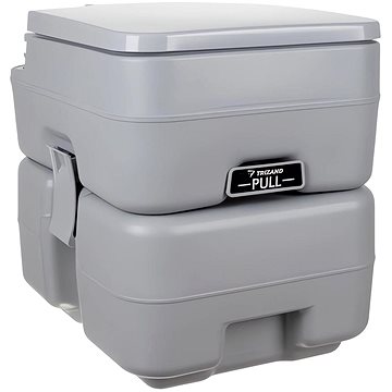 Trizand 24498 Hordozható kemping WC, 20 + 12 l, szürke