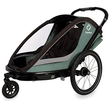 HAMAX Cocoon 2-az-1-ben kétszemélyes, karral + kocsi szett - Green/black