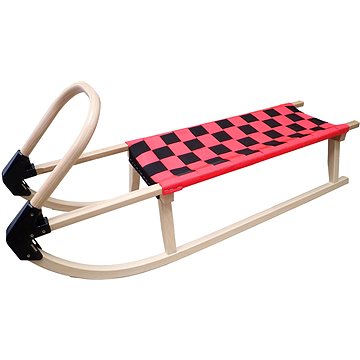 Acra fa szánkó pántokkal 110 cm-es piros
