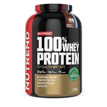 Nutrend 100% Whey Protein, 2250 g, csokoládé + kókusz
