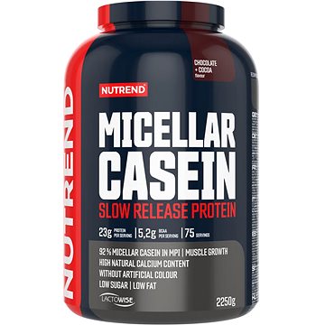 Nutrend Micellar Casein, 2250 g, csokoládé + kakaó
