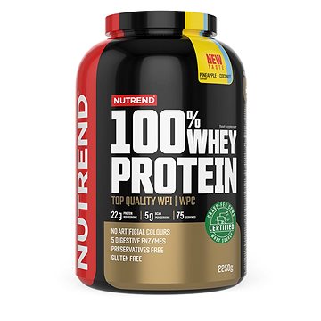 Nutrend 100% Whey Protein 2250 g, ananász+kókusz