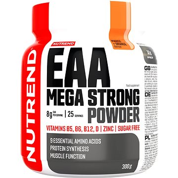 Nutrend EAA Mega Strong Powder 300 g, mangó + narancs