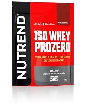 Nutrend ISO WHEY PROZERO, 500 g, csokis brownie