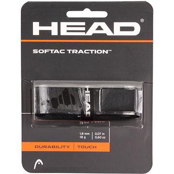 HEAD SofTac Traction Alapgrip, multipack, fekete, 4 db