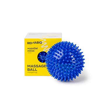 Rehabiq Hedgehog masszázslabda kék, 10 cm
