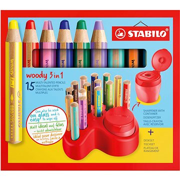 STABILO woody 3in1 szett, 15 db